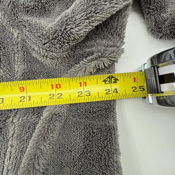 L.L. Bean Hi-Pile Fleece Snap Jacket Women’s XL Gray Ultraplush Sherpa Pullover - Picture 9 of 10